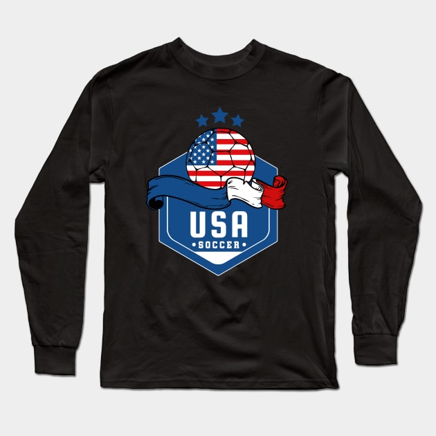 USA Mundial Long Sleeve T-Shirt by footballomatic